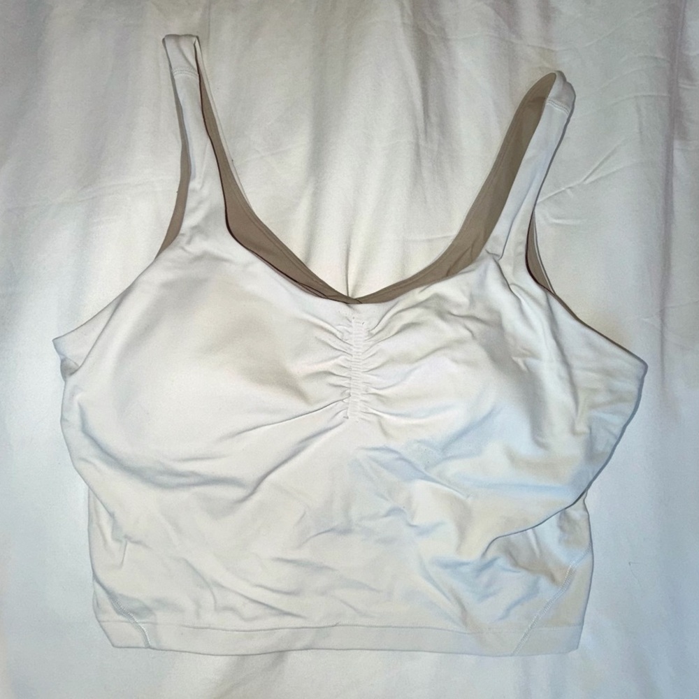 Lululemon Align Gathered Front Tank Top White - Size 10 - Picture 2 of 4